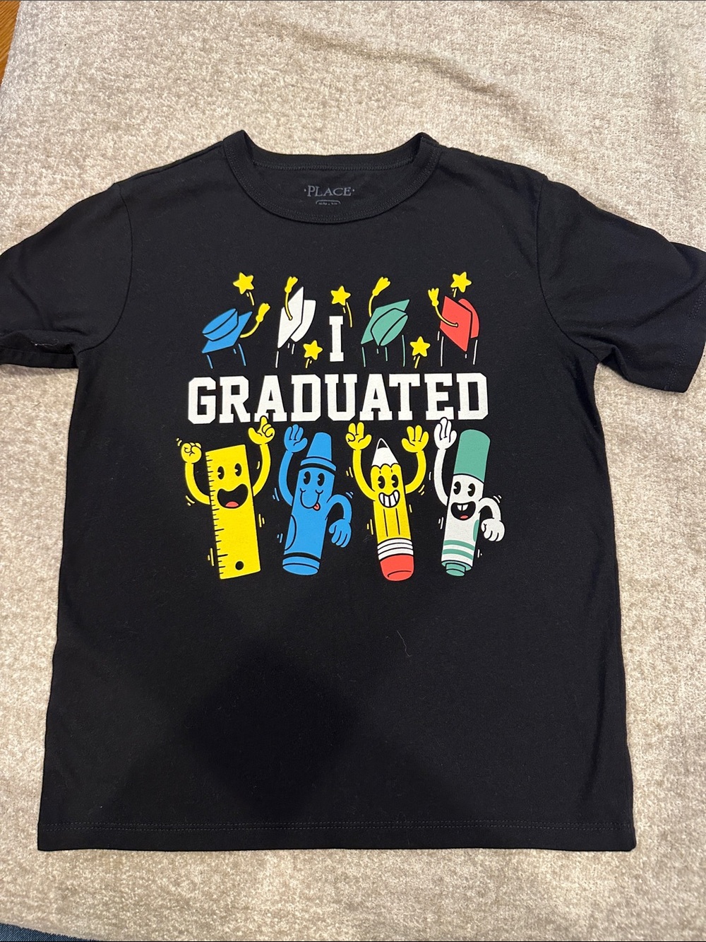 The Children’s Place Black "I Graduated" Graphic Tee